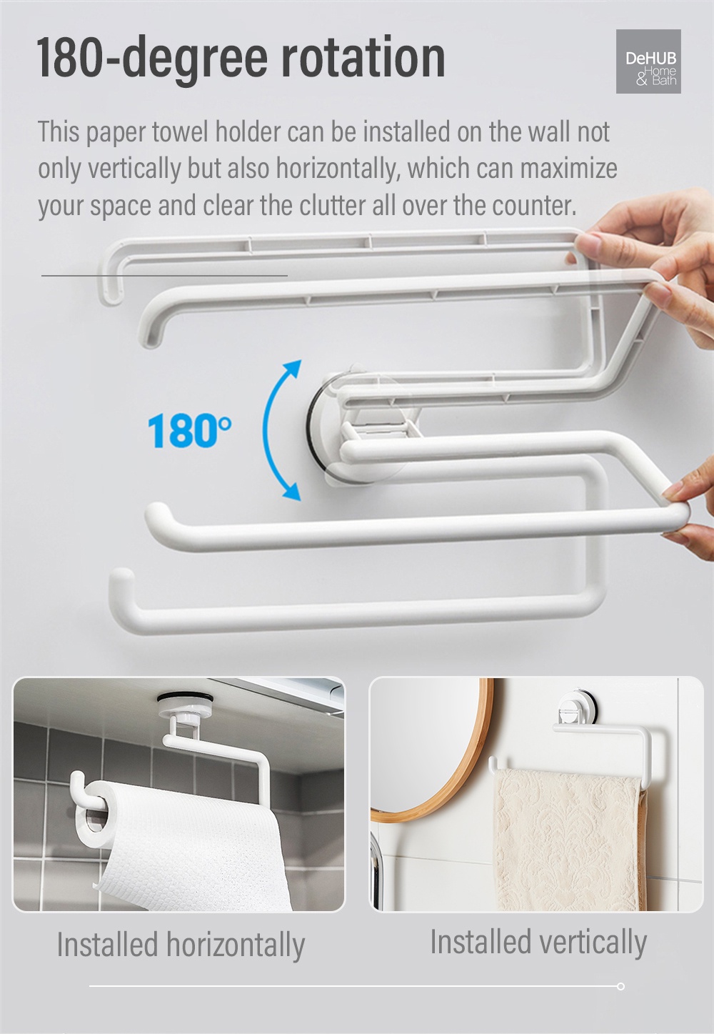 KOREA DeHUB Towel Paper Hanger Wall Mount-4